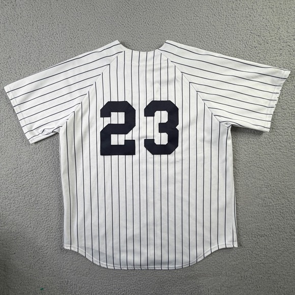 Don Mattingly New York Yankees 23 "Donnie Baseball" Majestic Pinstripe Jersey XL - Picture 11 of 12